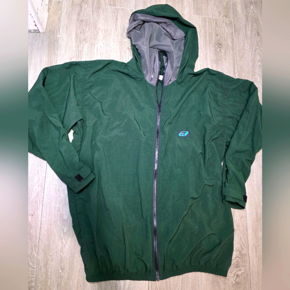 Windbreaker Mesh Hood Jacket Parlee Adventure Gear Mens Size Large